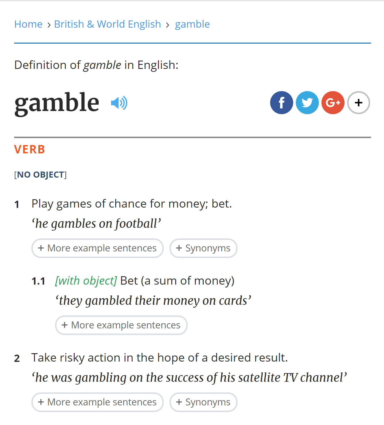 Synonyms Of Word Gambling